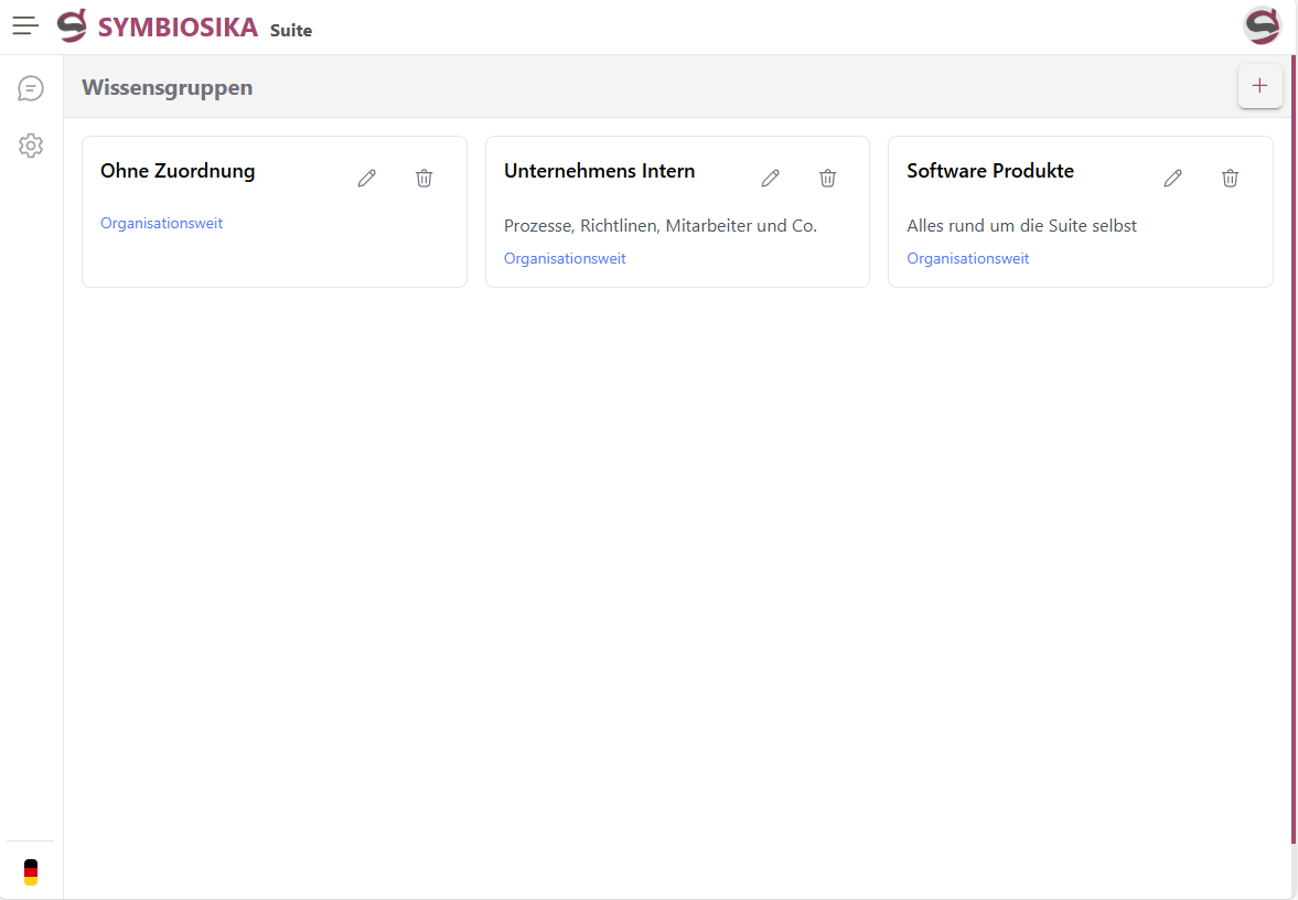 Wissensdatenbank Screenshot